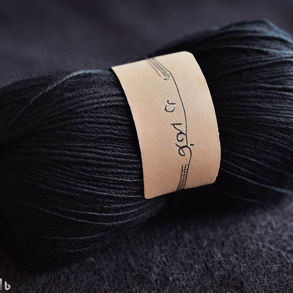 image of black yarn