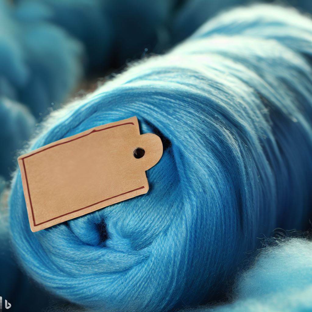 image of blue yarn