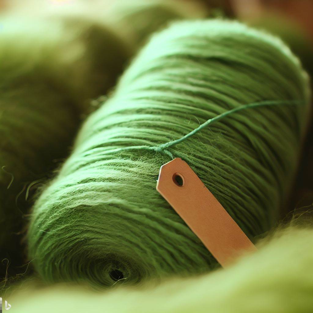 image of green yarn