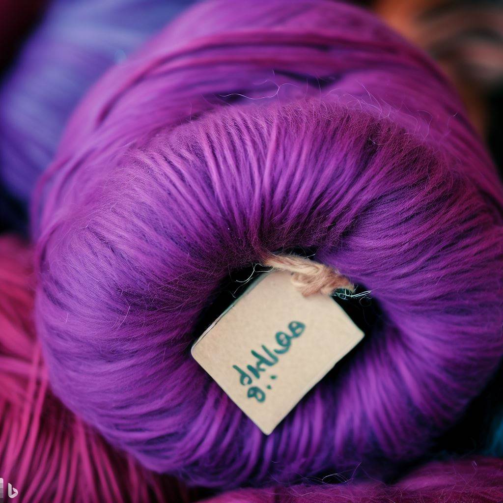 image of purple yarn