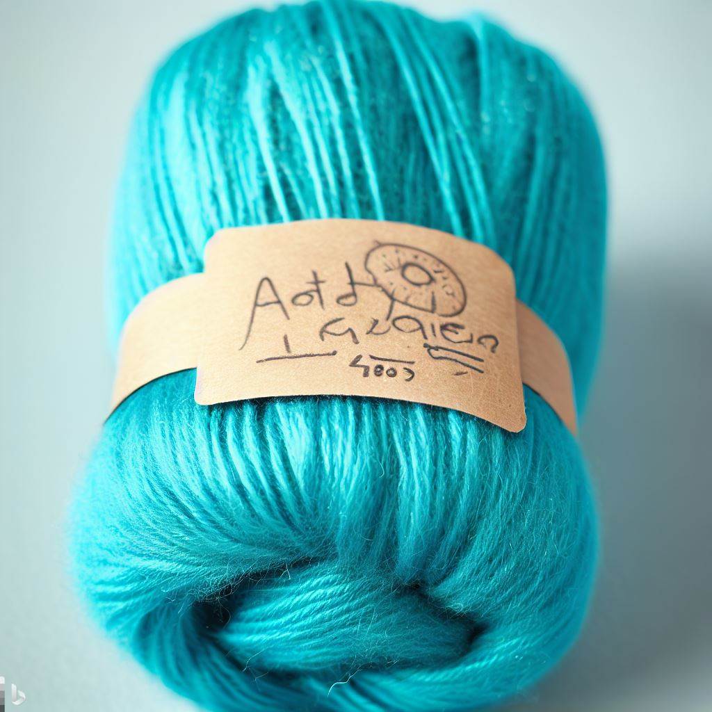 image of turquoise yarn