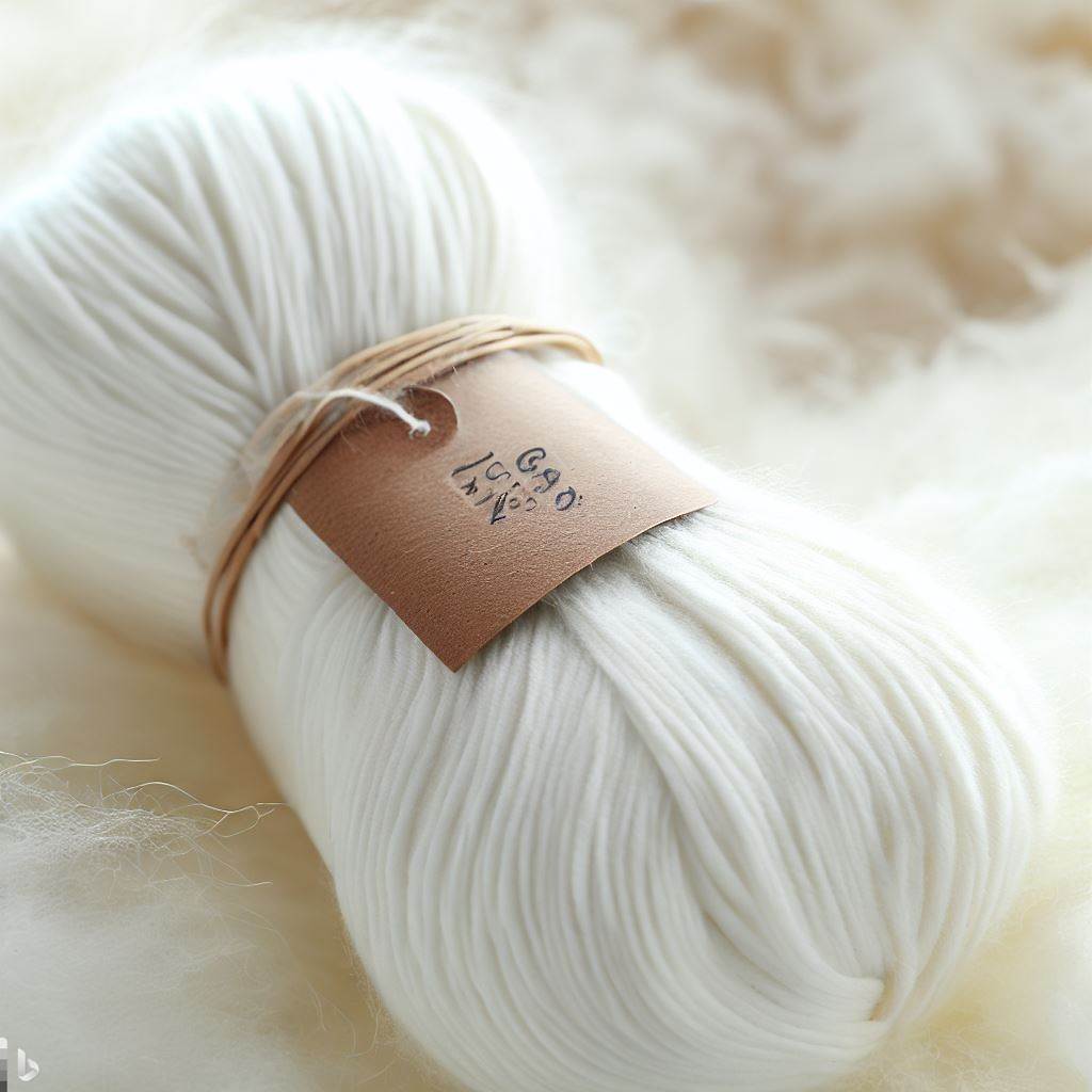 image of white yarn