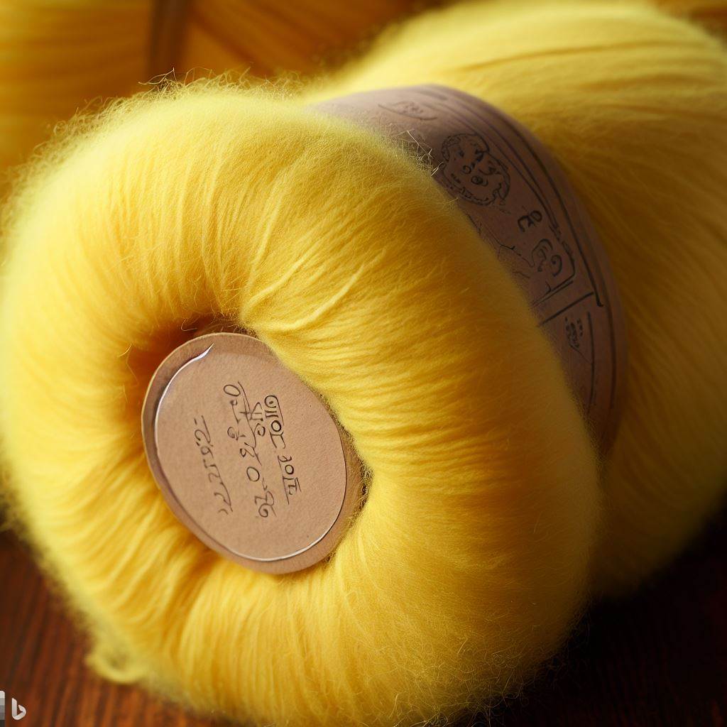 image of yellow yarn